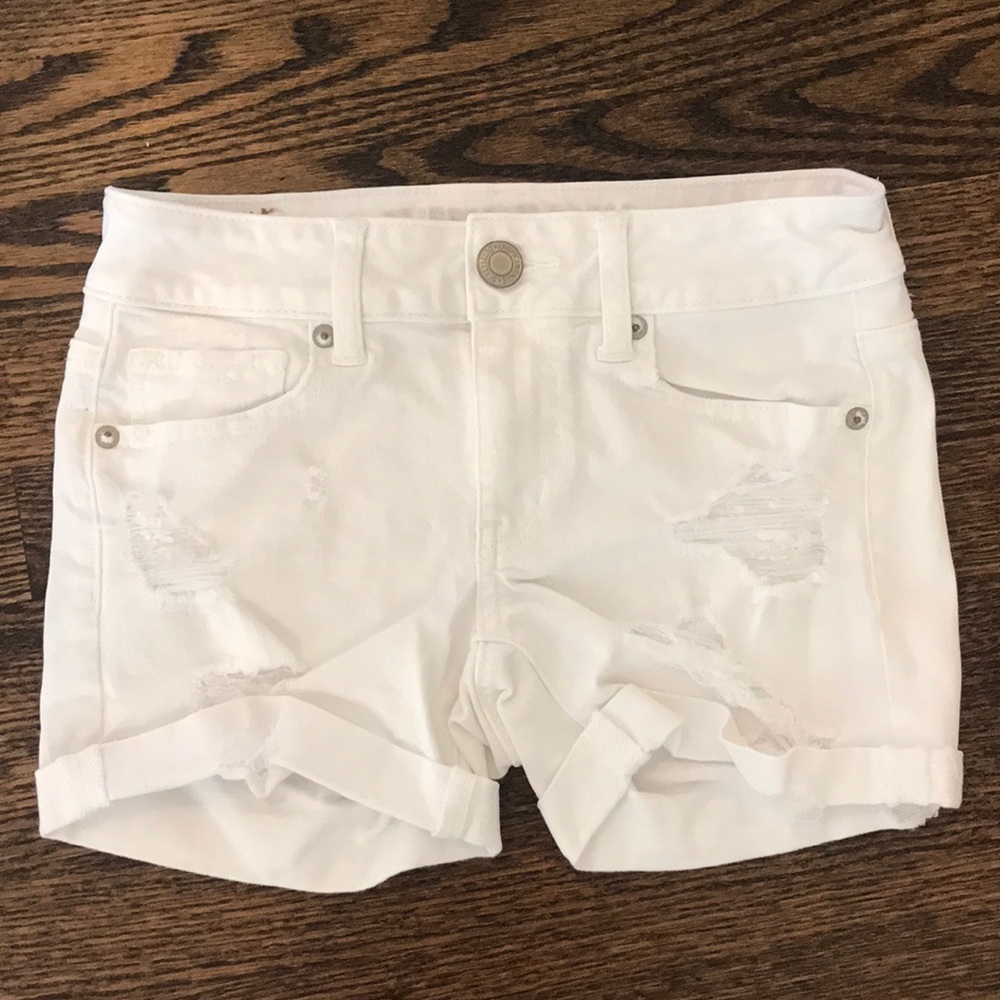 White American eagle Jean shorts